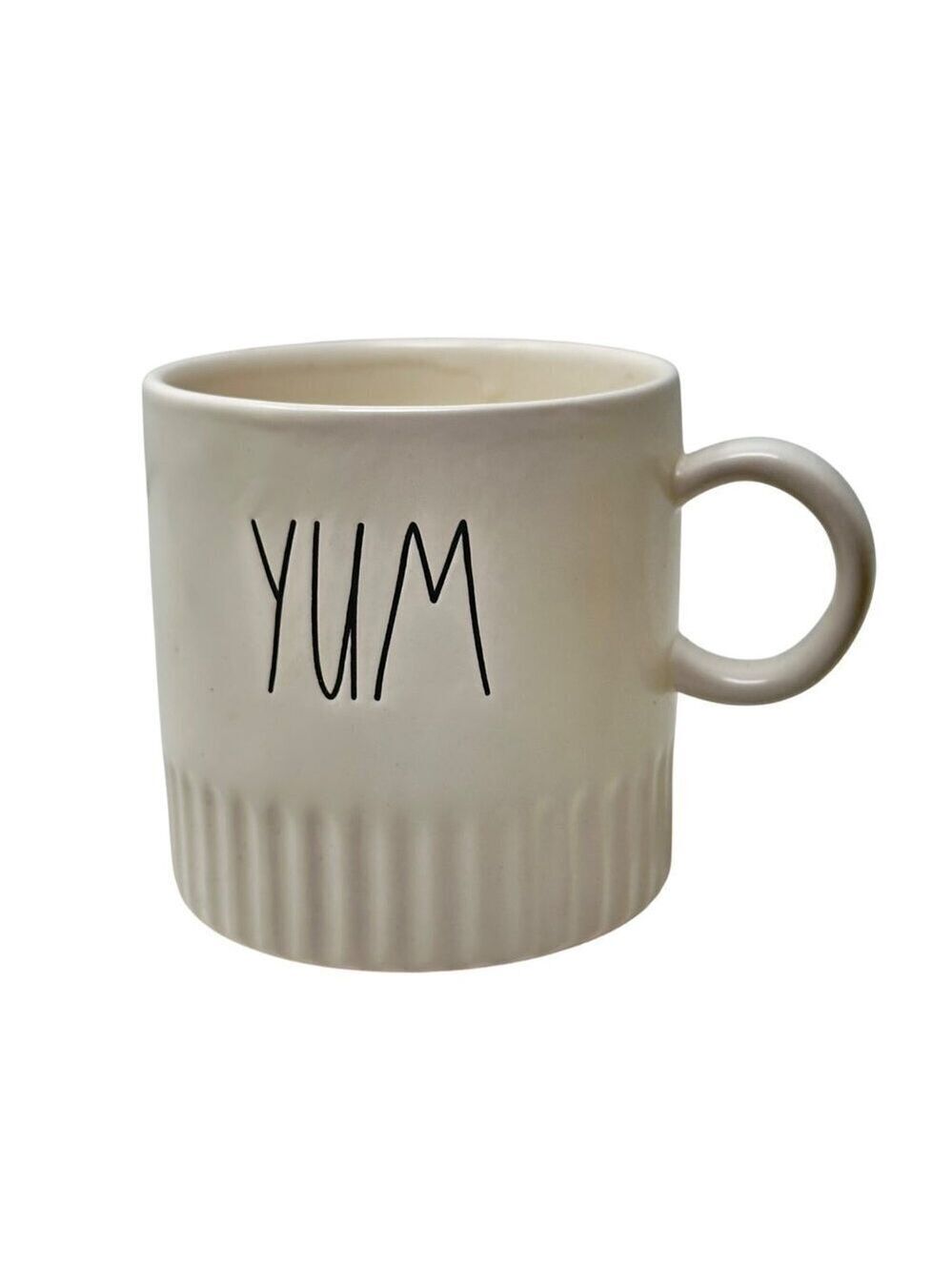 Rae Dunn Yum Mug Large Ceramic Coffee Tea Cup Farmhouse Gift Minimalist White 1